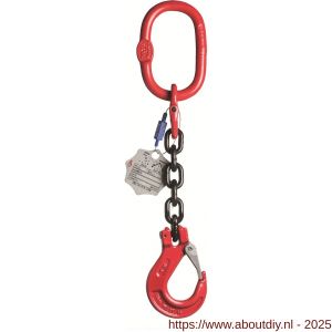 Deltalock Grade 80 hijsketting voorloper 6 mm x 1 m klephaak - A53100193 - afbeelding 1