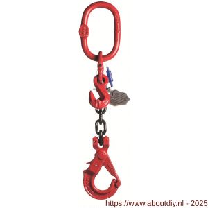 Deltalock Grade 80 hijsketting voorloper 6 mm x 2 m veiligheidshaak en inkorthaak - A53100319 - afbeelding 1