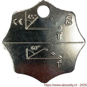 Deltalock ID plaat voor 2-3-4 sprong Grade 80 - A53101118 - afbeelding 1
