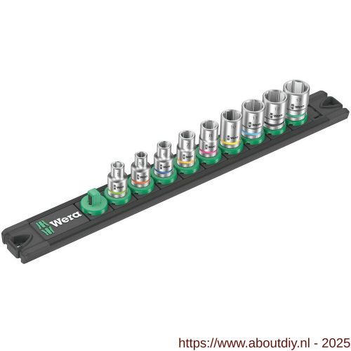 Wera Dop-magneetstrip A 4 Zyklop doppen 1/4 inch aandrijving 9 delig - A227403690 - afbeelding 1