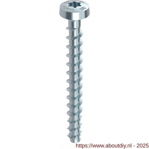 Heco Multi-Monti-Plus P schroefanker 7,5x35 mm rondkop T-Drive T 30 verzinkt blauw A2K 100 stuks VARIANTA verpakking - A50802027 - afbeelding 1