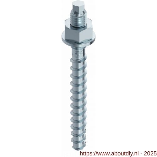 Heco Multi-Monti-Plus V voorsteek schroefanker 10,0x90 mm met metrisch buitendraad SW 7 zeskantkop verzinkt blauw A2K 25 stuks VARIANTA verpakking - A50802089 - afbeelding 1