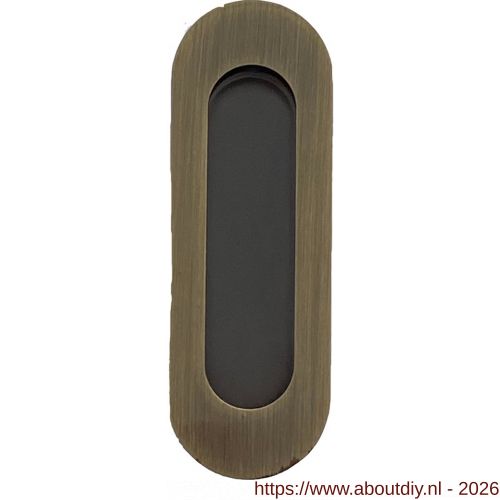 Henderson schuifdeurbeslag accessoires 500/PB schuifdeurkom ovaal 120x40 mm brons - A20301245 - afbeelding 1