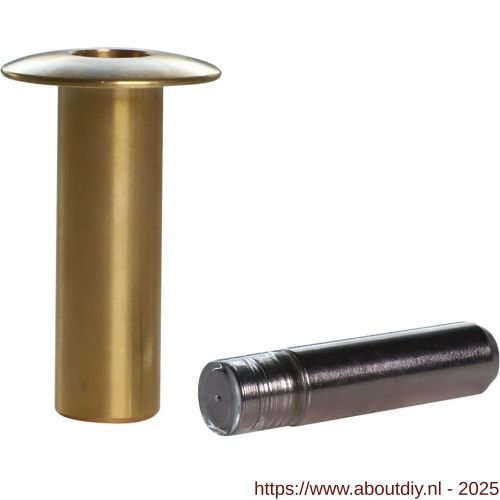 Henderson FSL/PB Fantom automatische schuifdeur deurstop messing mat - A20301178 - afbeelding 1