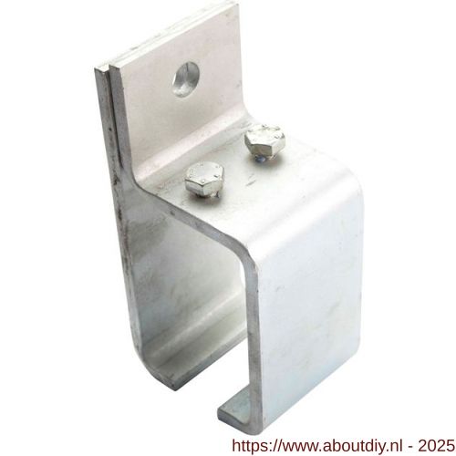 Henderson 1X/307/S schuifdeurbeslag 307 verbindings raildrager wand staal voor rail307 - A20300656 - afbeelding 1