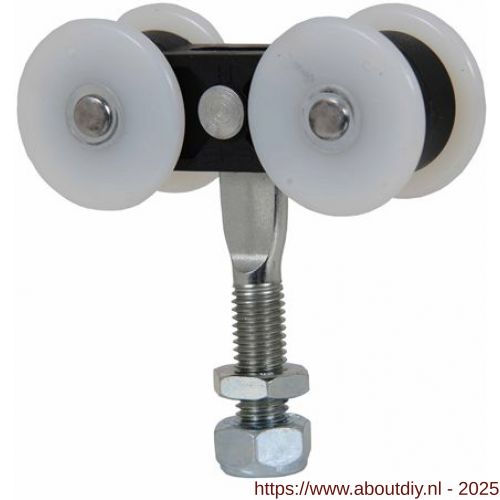 Henderson 56K/S200 schuifdeurbeslag 290 hangrol met draadeind en gelagerd voor rail 290 - A20300515 - afbeelding 1