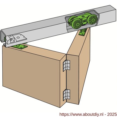 Henderson HF25/24 verpakte Husky Folding vouwdeurbeslag set 2400 mm staal 25 kg - A20301087 - afbeelding 1