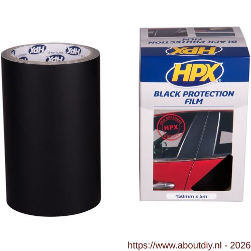HPX beschermingsfolie zwart 150 mm x 5 m - A51700052 - afbeelding 1