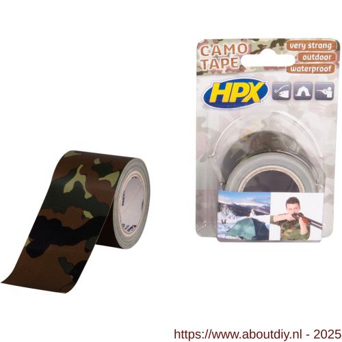 HPX Pantser reparatie tape camouflage 48 mm x 5 m - A51700246 - afbeelding 1