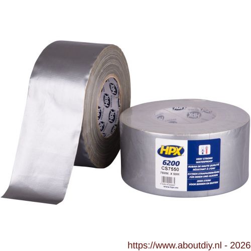 HPX Pantser reparatie tape zilver 75 mm x 50 m - A51700239 - afbeelding 1