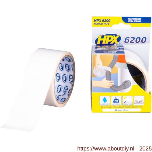 HPX Pantser reparatie tape wit 48 mm x 5 m - A51700245 - afbeelding 1