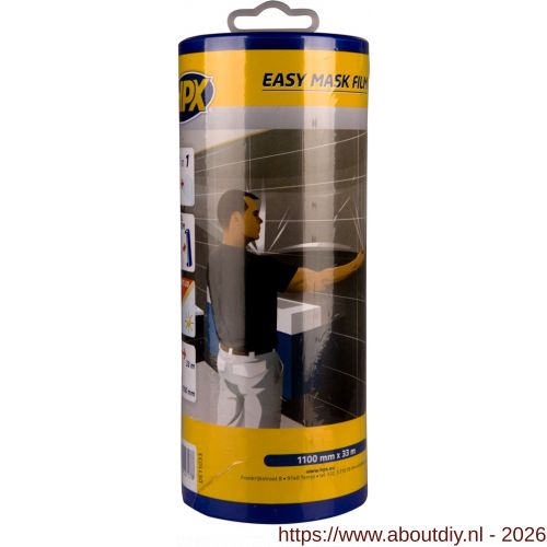 HPX Easy Mask Film afplak crepepapier 1100 mm x 33 m met dispenser - A51700275 - afbeelding 1