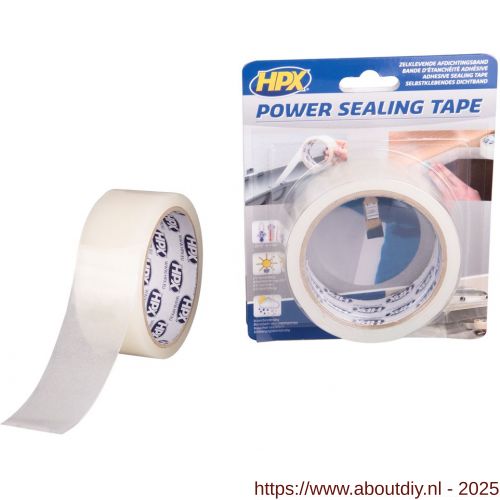 HPX enkelzijdige afdichtingstape water- en weerbestendig semi-transparant 38 mm x 1,5 m - A51700218 - afbeelding 1