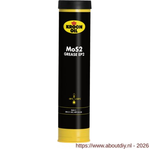 Kroon Oil MOS2 Grease EP 2 vet universeel 400 g patroon 3006 A21500918 kopen About DIY