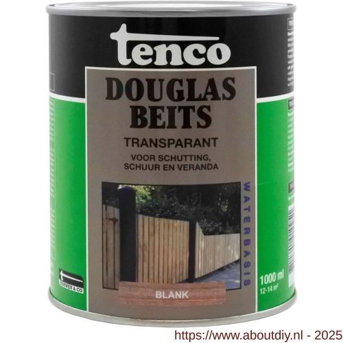 Tenco Douglasbeits transparant blank 1 L blik - A40710420 - afbeelding 1