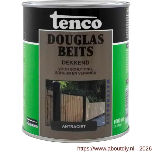 Tenco Douglasbeits dekkend antraciet 1 L blik - A40710396 - afbeelding 1