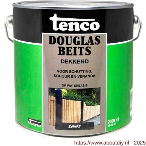Tenco Douglasbeits dekkend zwart 2,5 L blik - A40710399 - afbeelding 1