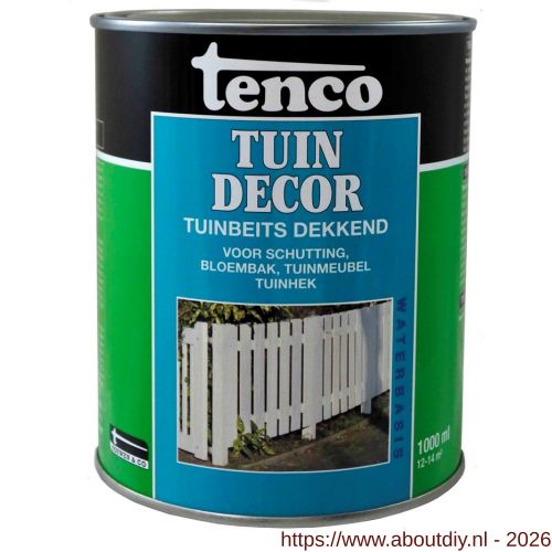 Tenco Tuindecor beits dekkend grijs 1 L blik - A40710416 - afbeelding 1