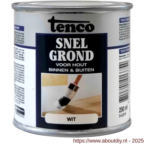 Tenco Snelgrond sneldrogende grondverf wit 0,25 L blik - A40710453 - afbeelding 1