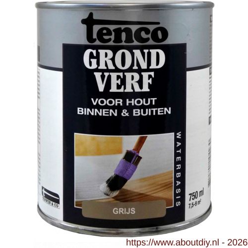Tenco Grondverf waterbasis grijs 0.75 L blik - A40710096 - afbeelding 1