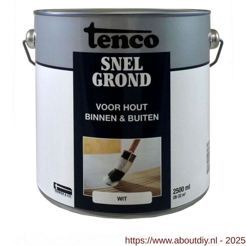 Tenco Snelgrond sneldrogende grondverf wit 2,5 L blik - A40710109 - afbeelding 1