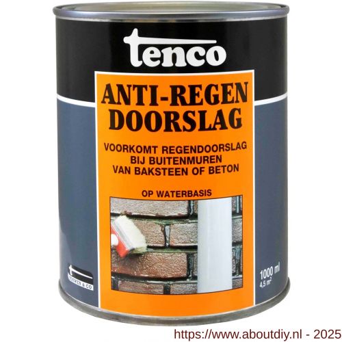Tenco Anti-Regendoorslag buitenmuur coating waterbasis blank 1 L blik - A40710321 - afbeelding 1