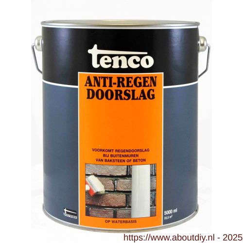 Tenco Anti-Regendoorslag buitenmuur coating waterbasis blank 5 L blik - A40710322 - afbeelding 1
