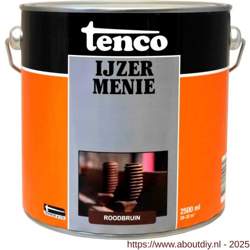 Tenco IJzermenie grondverf roodbruin 2,5 L blik - A40710086 - afbeelding 1