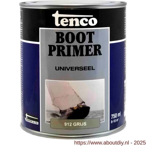 Tenco Bootprimer grondverf dekkend 912 grijs 0,75 L blik - A40710040 - afbeelding 1