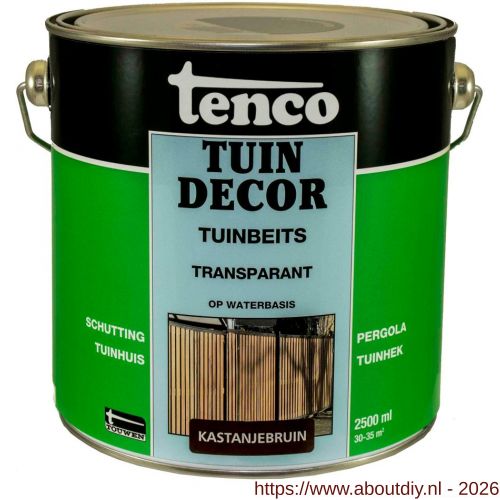 Tenco Tuindecor tuinbeits transparant kastanjebruin 2,5 L blik - A40710435 - afbeelding 1
