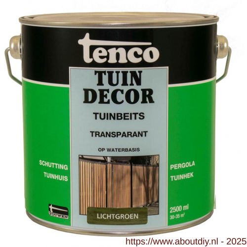 Tenco Tuindecor tuinbeits transparant lichtgroen 2,5 L blik - A40710441 - afbeelding 1