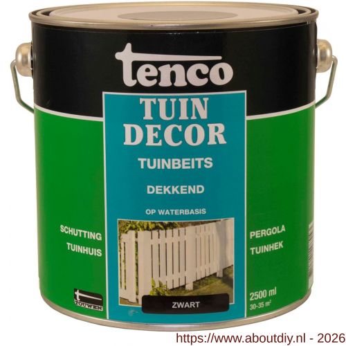 Tenco Tuindecor beits dekkend zwart 2,5 L blik - A40710411 - afbeelding 1