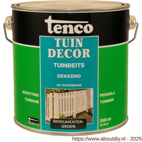 Tenco Tuindecor beits dekkend monumenten groen 2,5 L blik - A40710413 - afbeelding 1