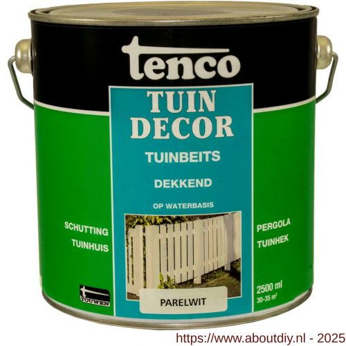 Tenco Tuindecor beits dekkend parelwit 2,5 L blik - A40710415 - afbeelding 1