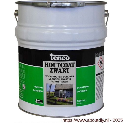 Tenco Houtcoat houtcoating teervrij zwart 25 L blik - A40710162 - afbeelding 1