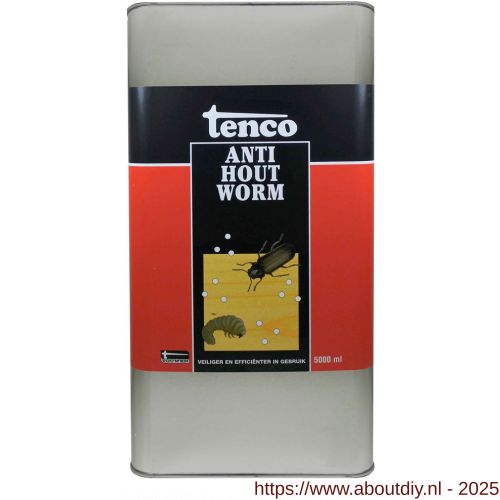 Tenco Anti-Houtworm kleurloos blank 5 L blik - A40710316 - afbeelding 1
