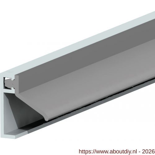 Ellen inbouwprofiel tochtband aluminium voor 6 mm afbouwspeling AIB 3N XL 230 cm - A51010218 - afbeelding 1