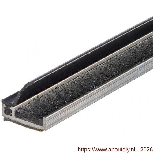 Ellen inbouwprofiel tochtband aluminium voor 6 mm afbouwspeling AIB 3N XL Fire zelfklevend 300 cm - A51010402 - afbeelding 1