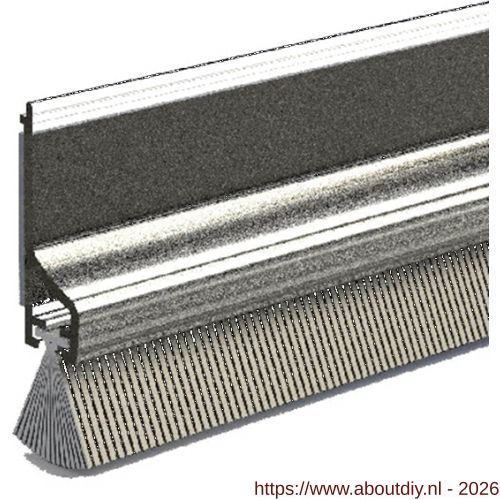 Ellen dorpelprofiel met borstel kunststof zelfklevend Comfort transparant 100 cm - A51010360 - afbeelding 1