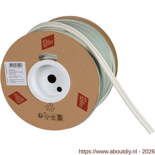Ellen inbouwprofiel tochtband kunststof zelfklevend Weatherstrip Large grote kier wit 2x50 m - A51010415 - afbeelding 1