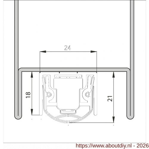 Ellen Matic valdorpel aluminium Ferro-S 2 83 cm - A51010378 - afbeelding 1