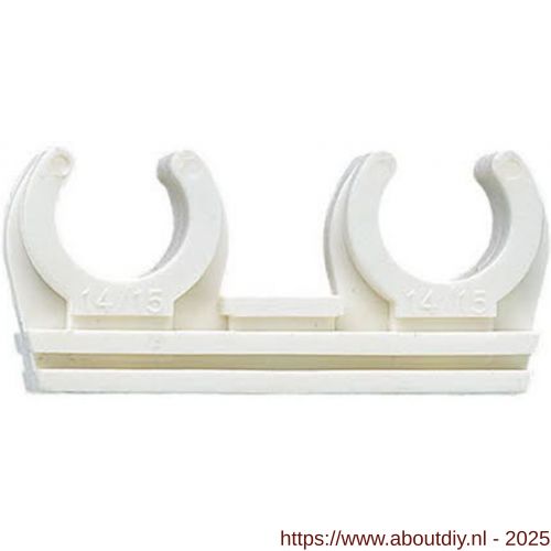 Index AB-ID buisklem dubbel met messing insert 16-18 mm nylon - A40902201 - afbeelding 1