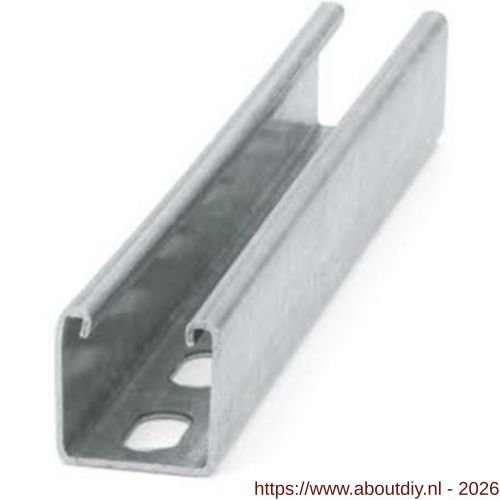 Index GP-X montagerail 41x21x2.5x3000 mm staal gegalvaniseerd - A40902095 - afbeelding 1