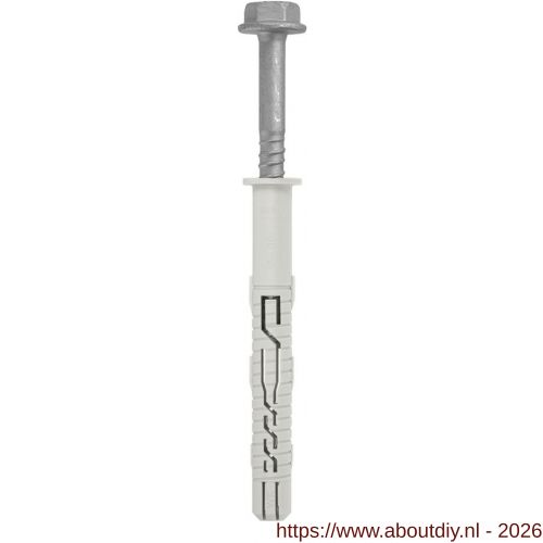 Klimas KPR-FAST-K kozijnplug nylon 12x260 mm zeskant SW 13-Torx T 40 verzinkt ETA - A40897117 - afbeelding 1