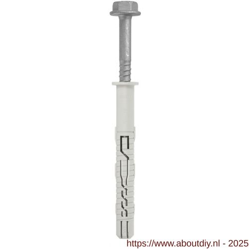 Klimas KPR-FAST-K kozijnplug nylon 14x 80 mm zeskant SW 17-Torx T 50 verzinkt ETA - A40897120 - afbeelding 1
