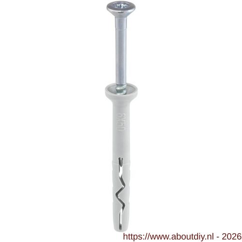 Klimas SMN slagplug nylon 10x160 mm verzonken kraag Pozidriv PZ 3 verzinkt - A40897166 - afbeelding 1