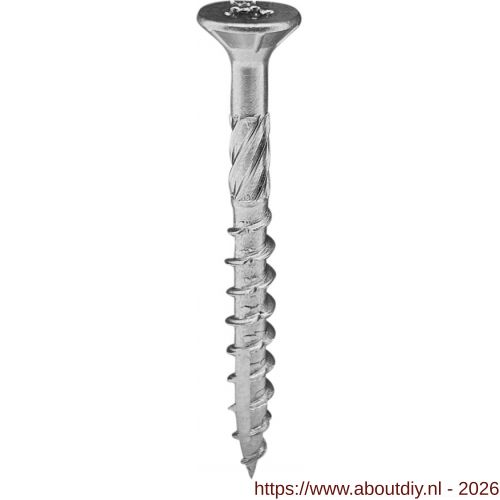 Woodies Ultimate 5,0x100/60 mm verzonken kop VK Torx T 25 RVS A2 - A40800392 - afbeelding 1