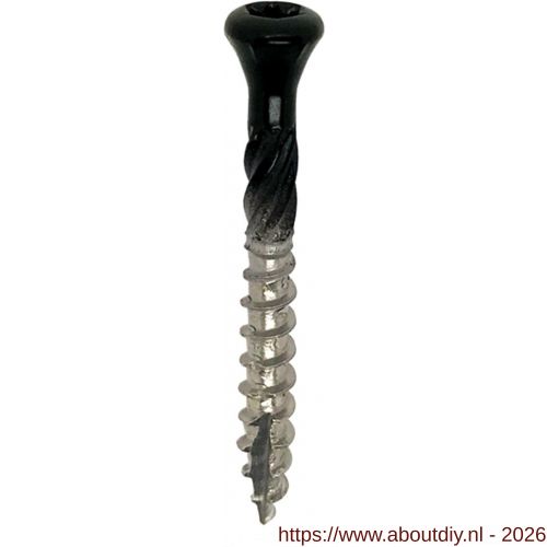 Woodies Ultimate potdekselschroef 5,0x70/40 mm Torx T 25 RVS 410 RAL 9005 - A40800470 - afbeelding 1