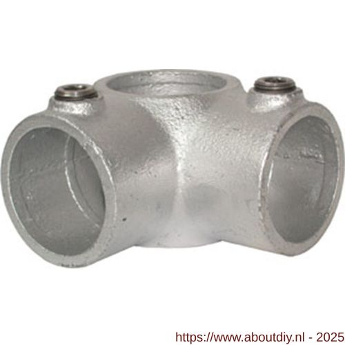 Norma buiskoppeling 116-C 4-weg 90 graden hoekklem 42,4 mm staal gegalvaniseerd - A11550602 - afbeelding 1