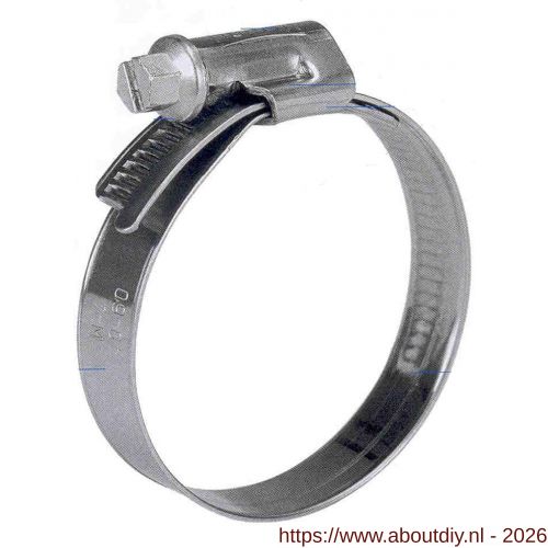 Norma slangklem Torro 40-60/9 mm DIN 3017 W2 staal verzinkt-RVS 1.4016 - A11551458 - afbeelding 1